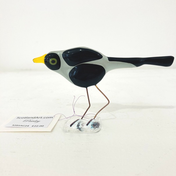 ''Paisley' - Fused Glass Bird' by artist Moira Buchanan